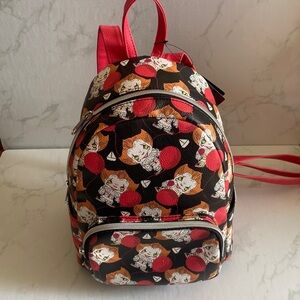 New Funko Pop IT backpack Black Red  IT Pennywise Clown Design Horror Halloween